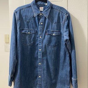 Levi's Classic Western Relaxed Fit Shirt - Size M - FREE SHIPPING